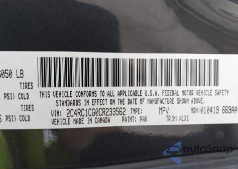 2012 Chrysler Town & Country Touring-L z USA, uszkodzony, nr VIN 2C4RC1CG0CR233562